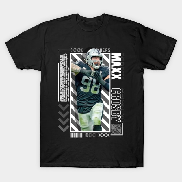 Maxx Crosby Paper Poster Version 10 T-Shirt by art.Hamdan